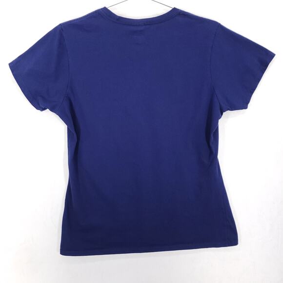 Jurassic World T Shirt Womens Large Blue Multicolor Aztec T Rex Logo Pullover - Picture 3 of 5